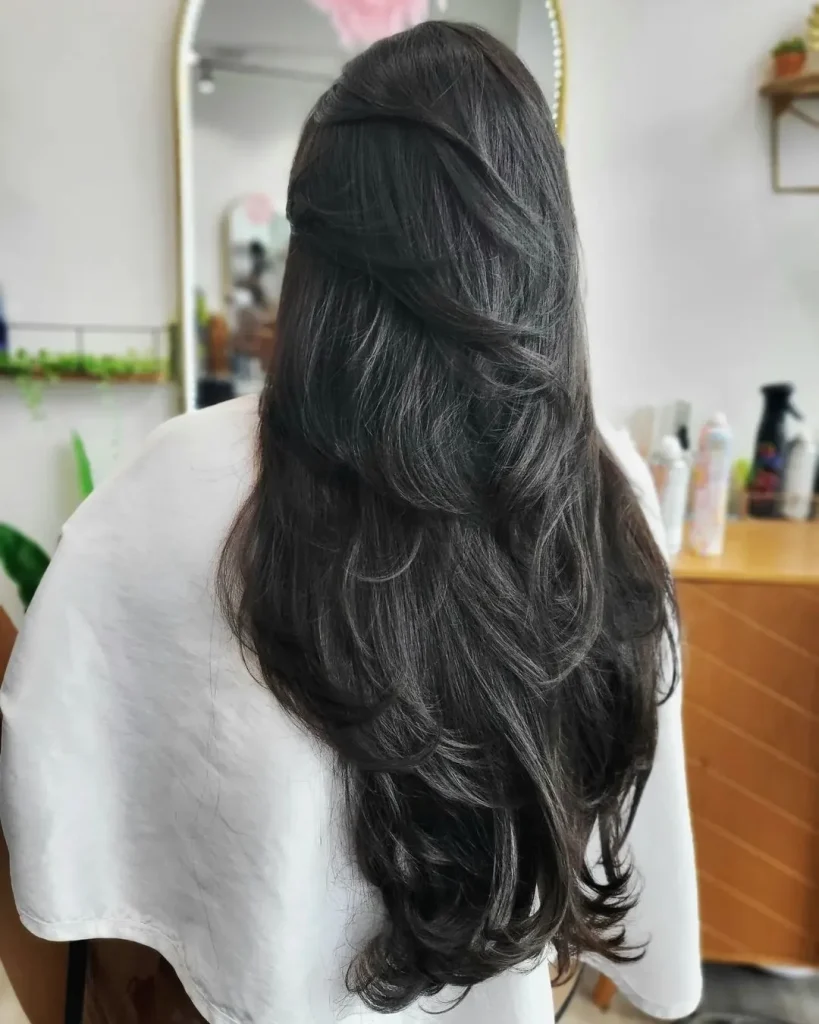 Waterfall Layered Cut For Long Hair