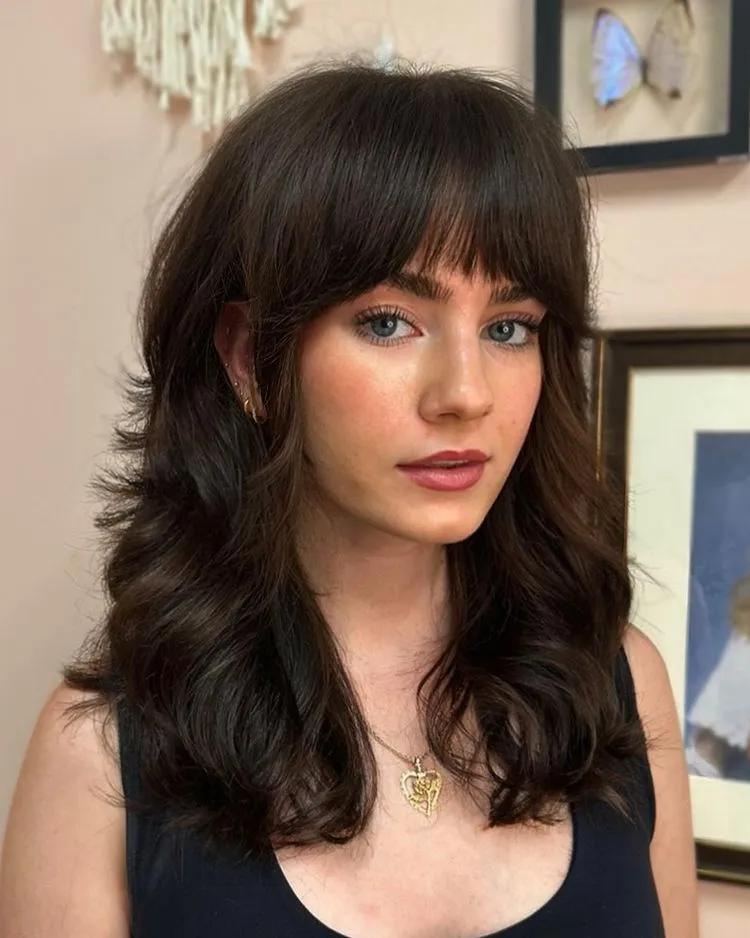 20 Beautiful Ideas of Wolf Cut With Bangs